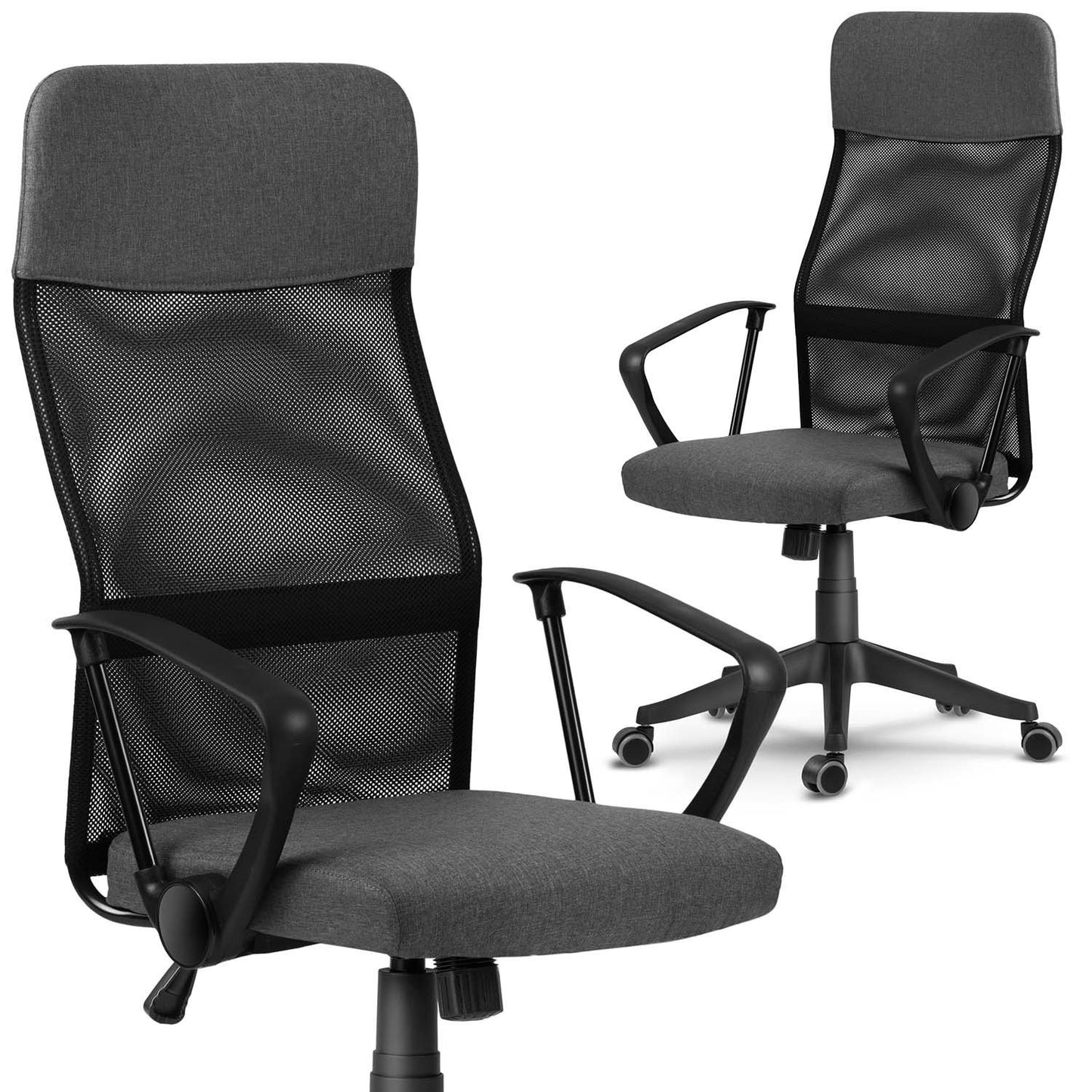 Ergonomic Office Chair with Mesh Upholstery - Sofotel Sydney, Dark Grey