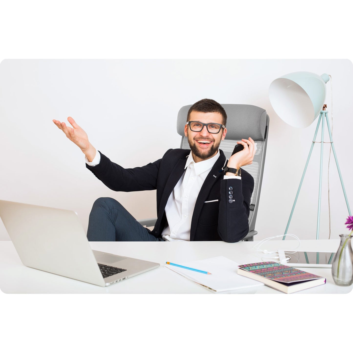 Ergonomic Office Chair with Micro Mesh Sofotel Brema Grey