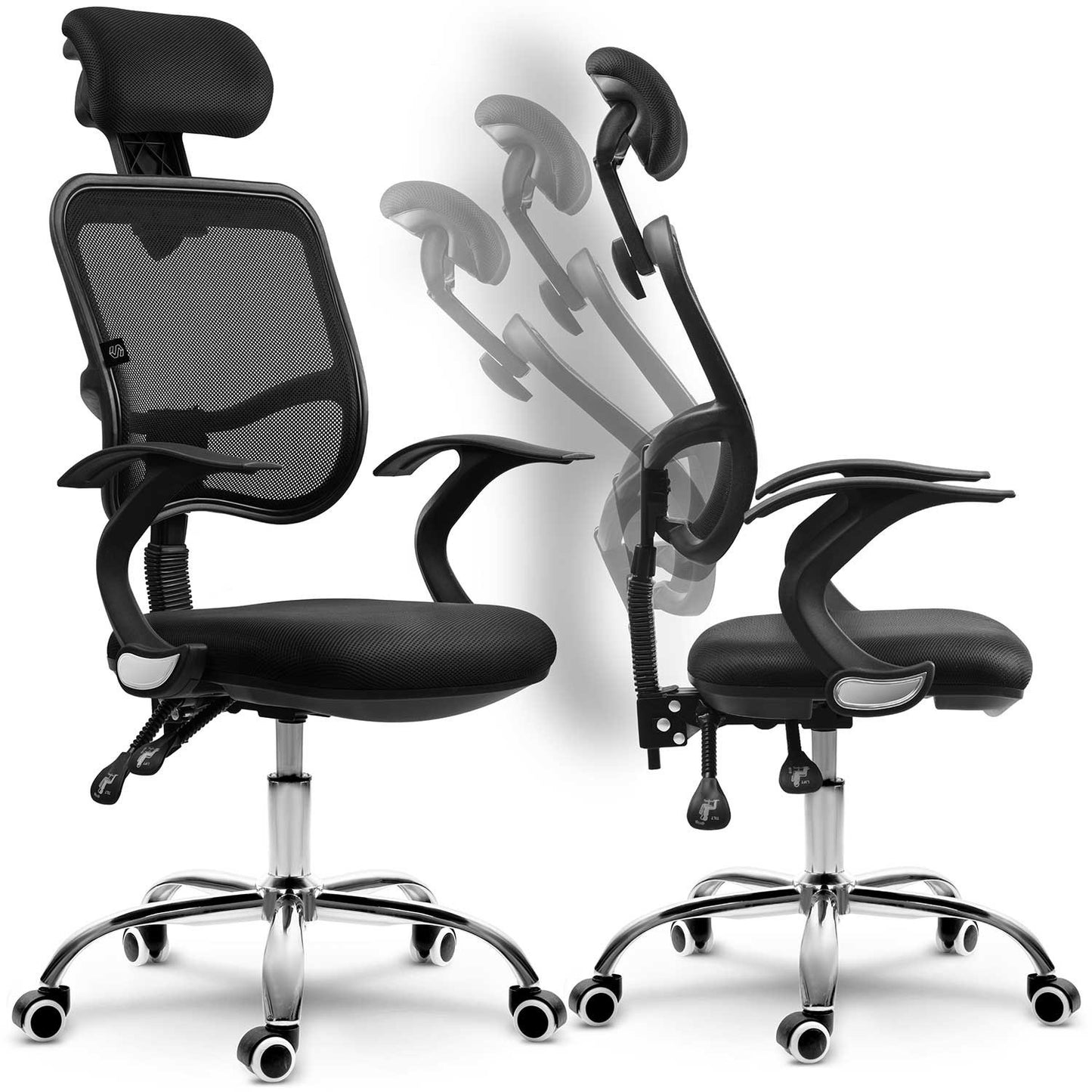 Ergonomic Office Chair with Micro Mesh - Sofotel Ryga Black