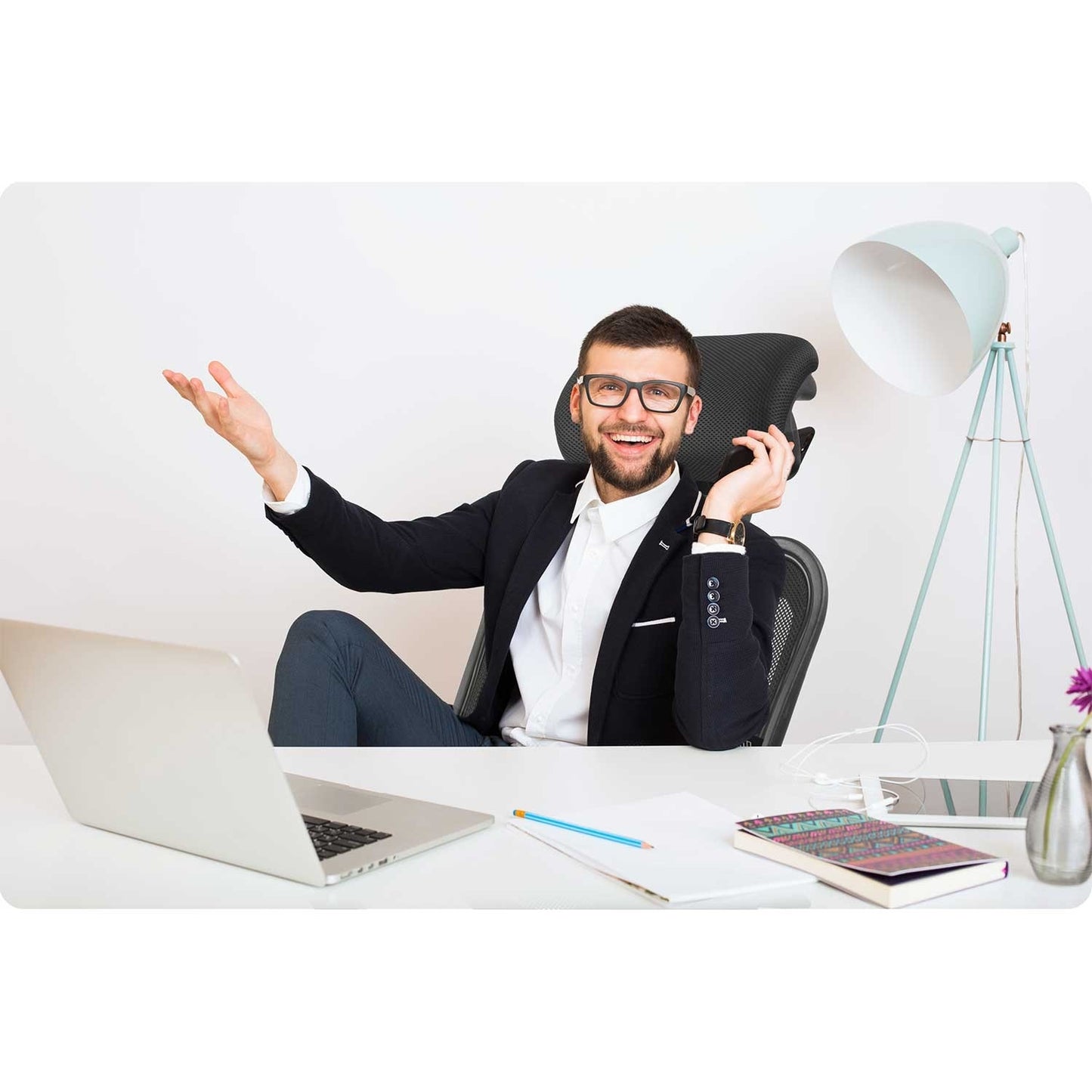 Ergonomic Office Chair with Micro Mesh - Sofotel Ryga Black