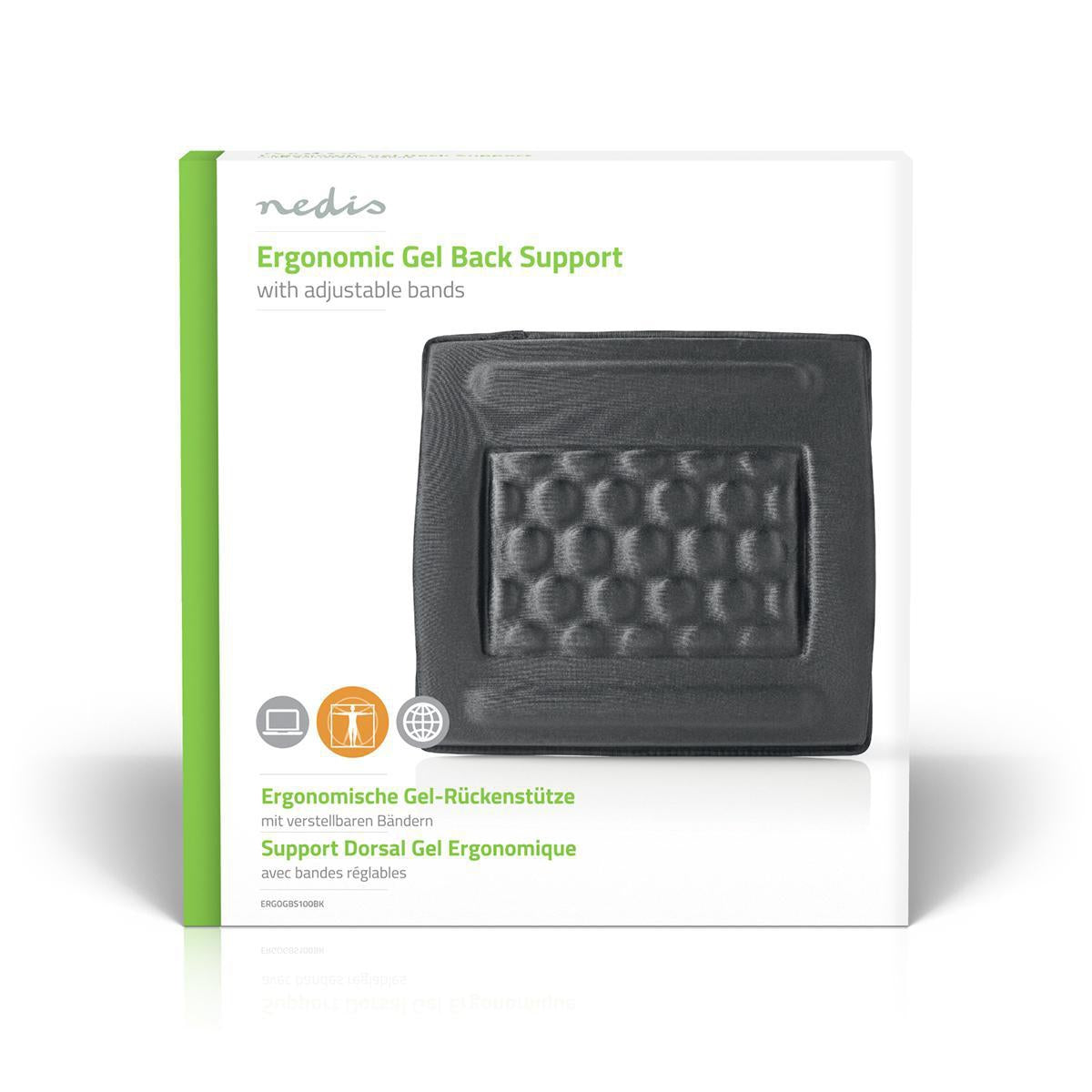 Ergonomic backrest | Gel | Black