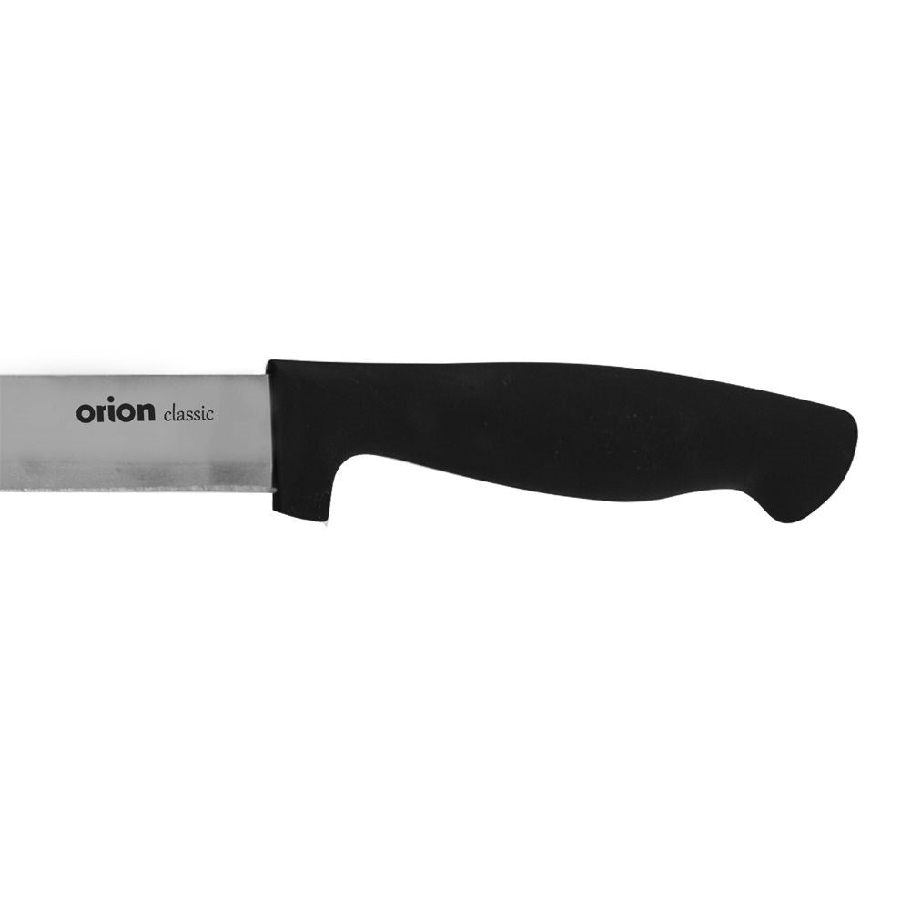 Ergonomic cake knife with 28 cm long, smooth blade