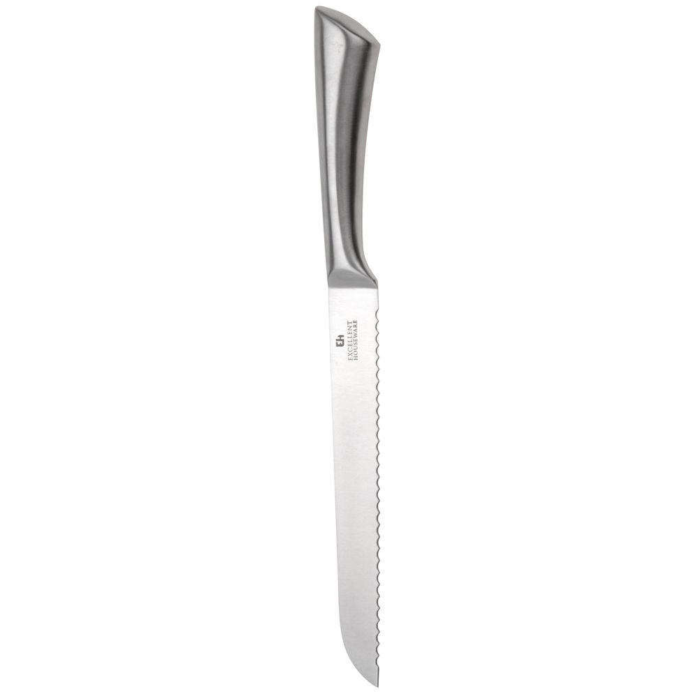 Ergonomic kitchen knife in stainless steel