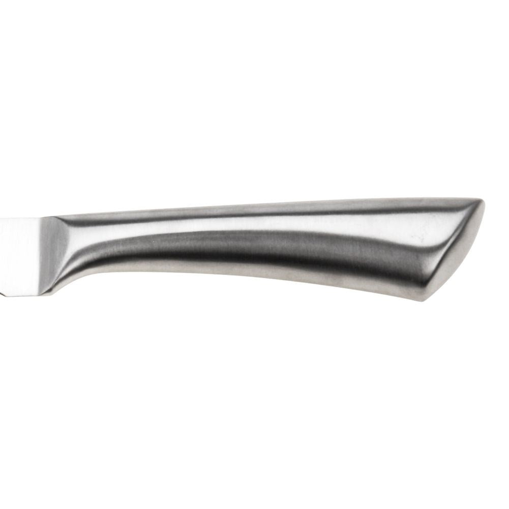 Ergonomic kitchen knife in stainless steel