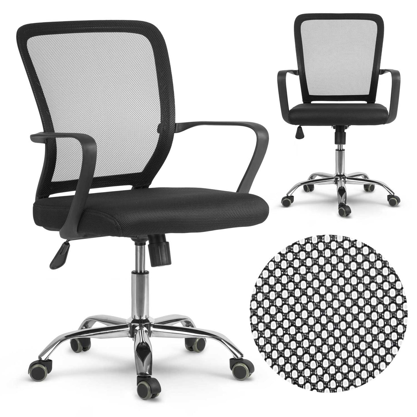 Ergonomic office chair with mesh material - Sofotel Diran Black