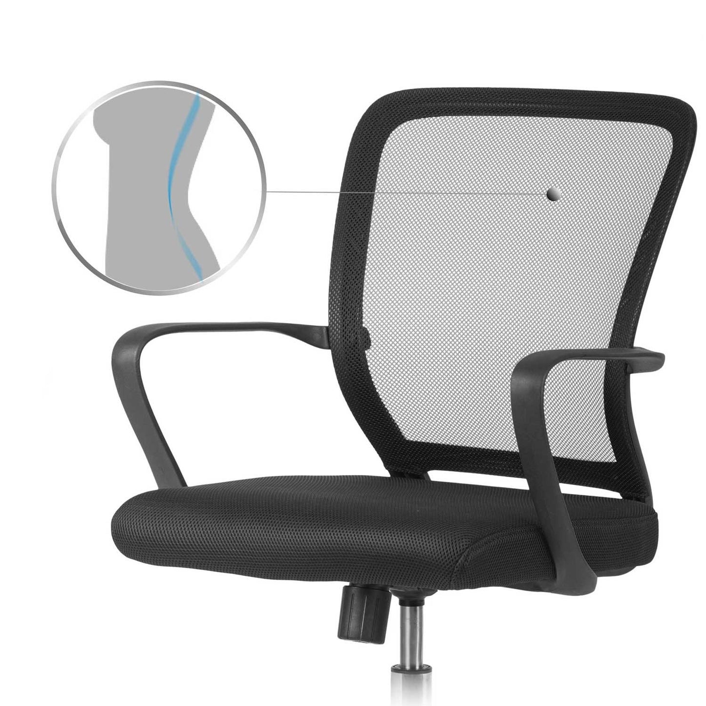 Ergonomic office chair with mesh material - Sofotel Diran Black