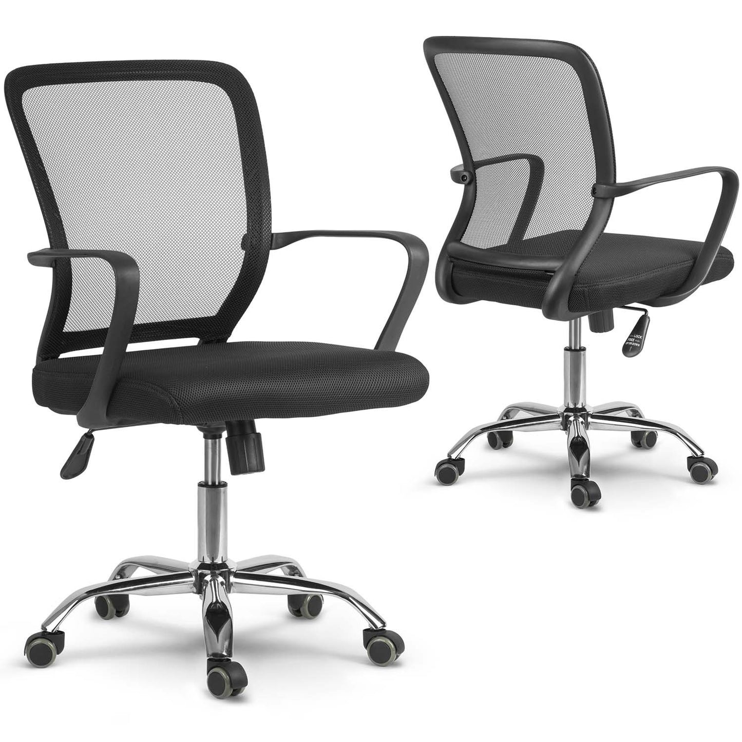 Ergonomic office chair with mesh material - Sofotel Diran Black