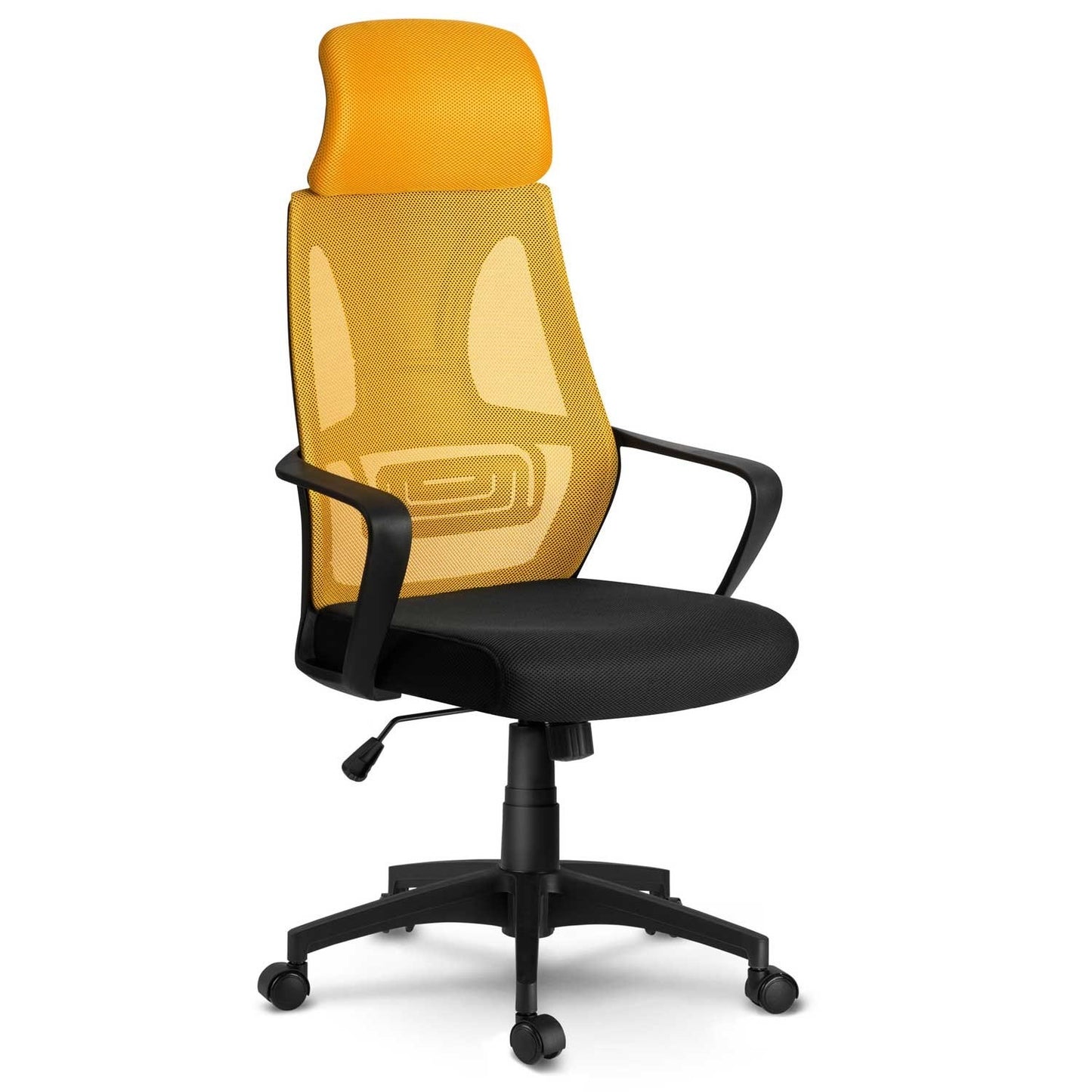 Ergonomic office chair with micro mesh Praga - Yellow