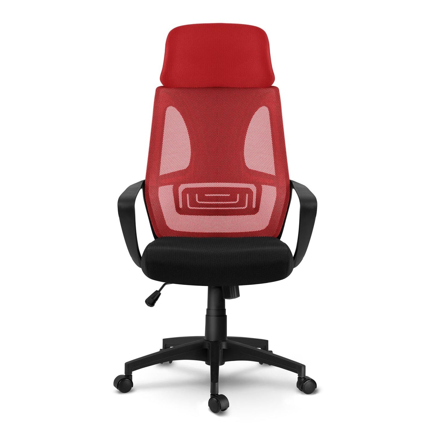 Ergonomic office chair with micromesh Praga - red/black