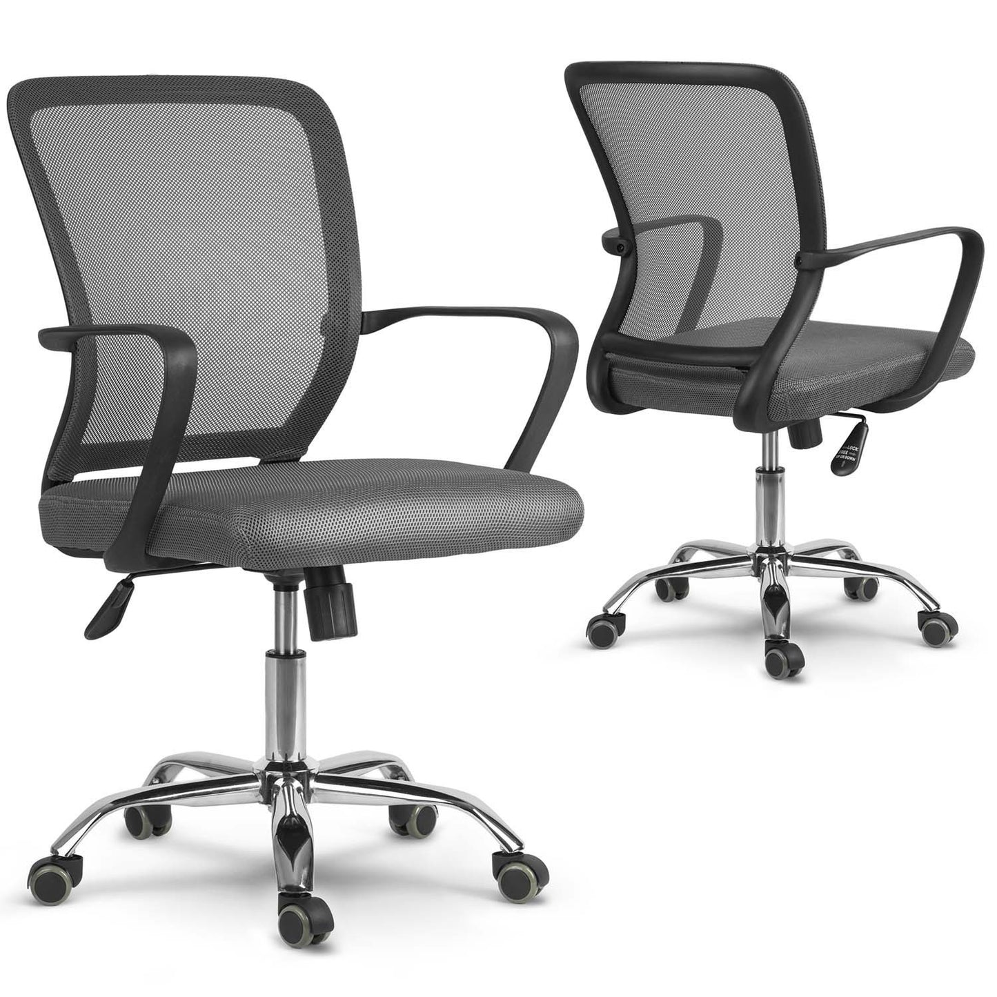 Ergonomic office chair with micromesh, Sofotel Diran, gray