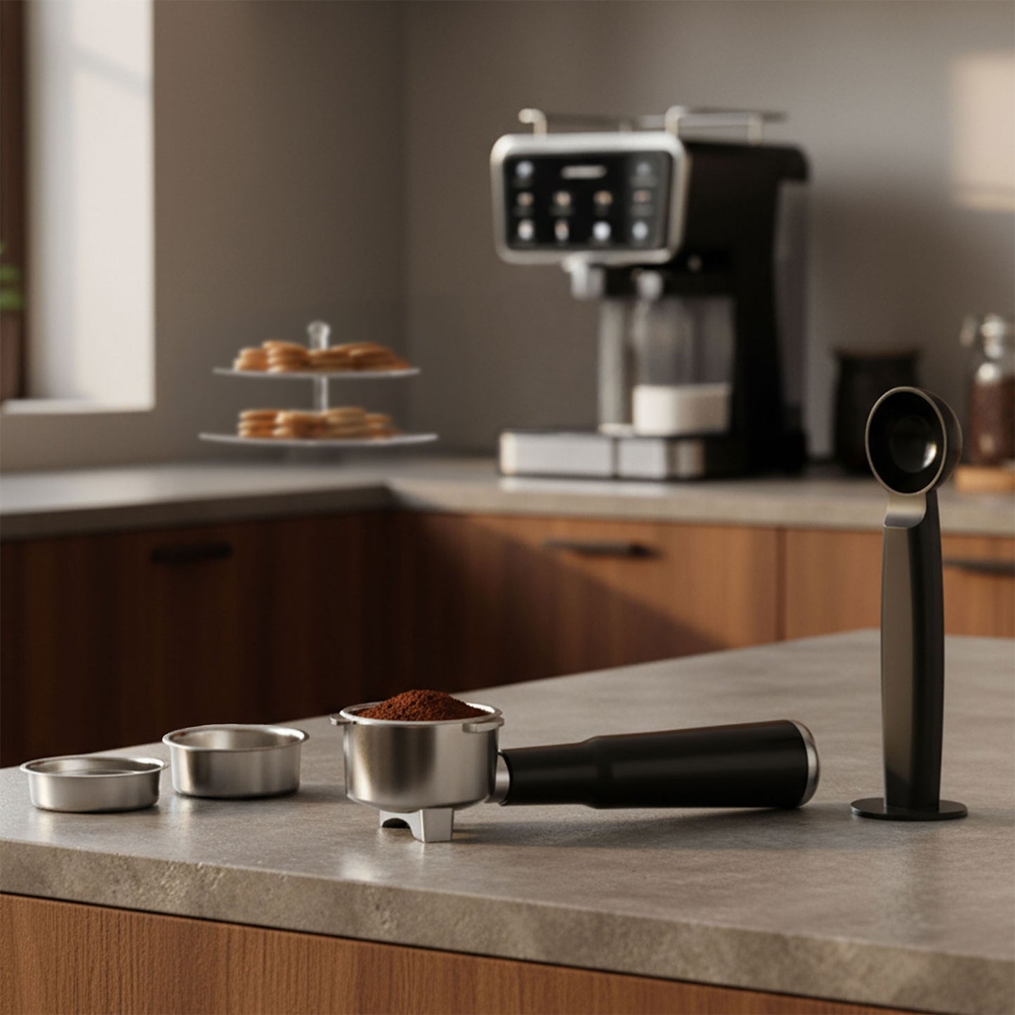 Espresso Machine with Milk Frother, 20 Bar Pressure, Black
