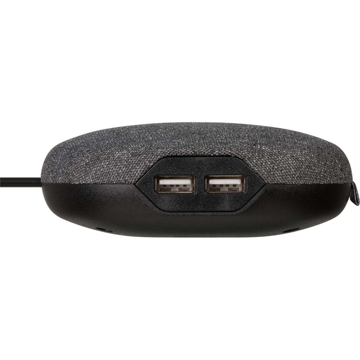 Estilo charging station with textile surface (furniture socket with 1x Euro socket and 2x USB charger, including velcro)