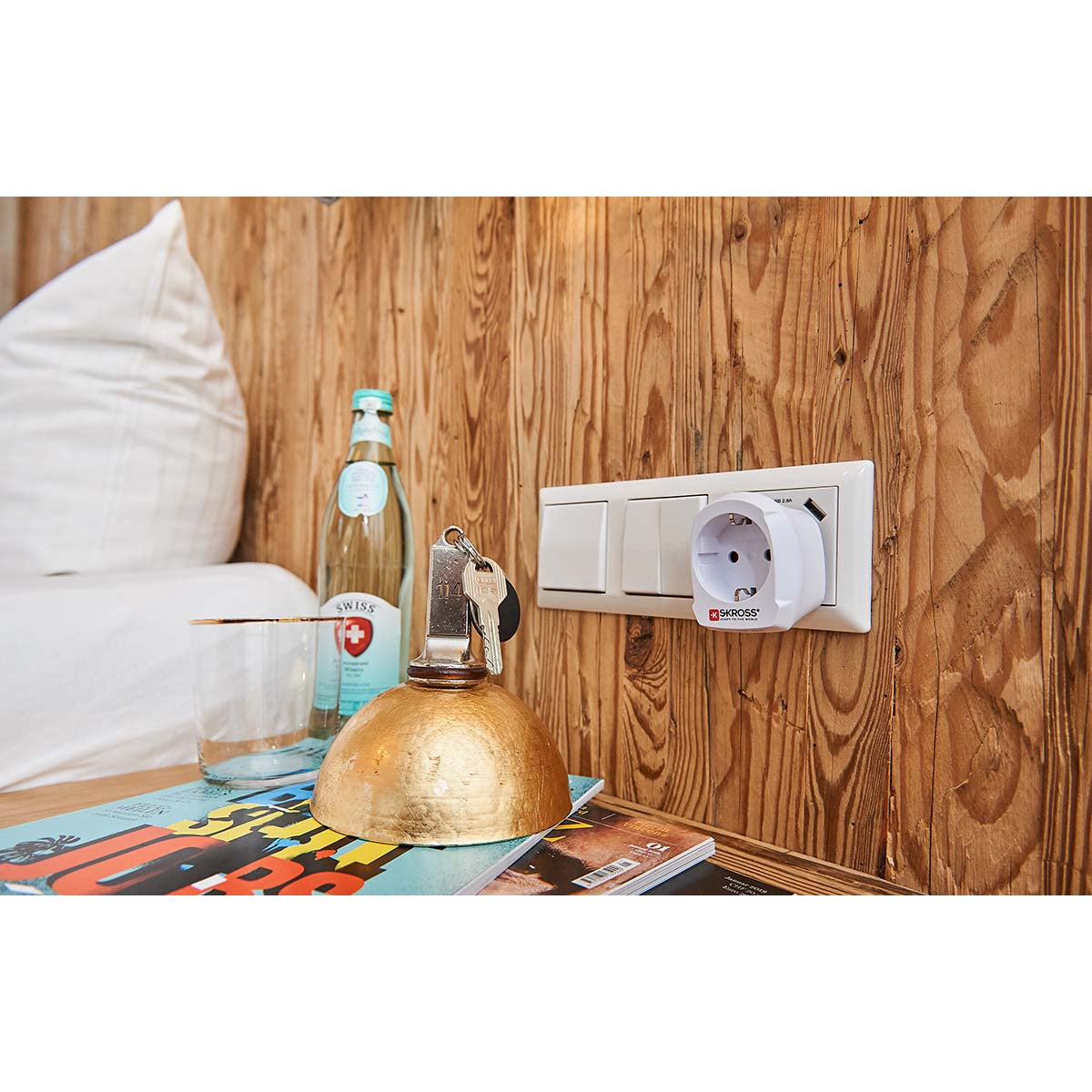 Europe to UK Travel Adapter, Earthed, 2-3 Pole Devices