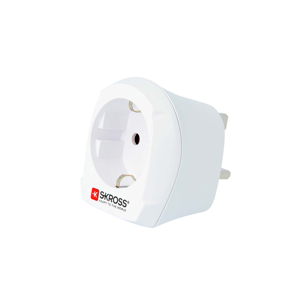 Europe to UK Travel Adapter, Earthed, 2-3 Pole Devices