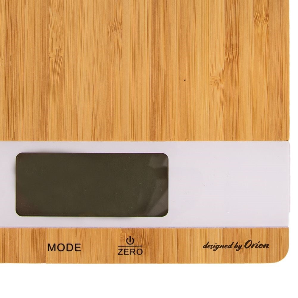 Exact kitchen scale in bamboo for precise measurement of food