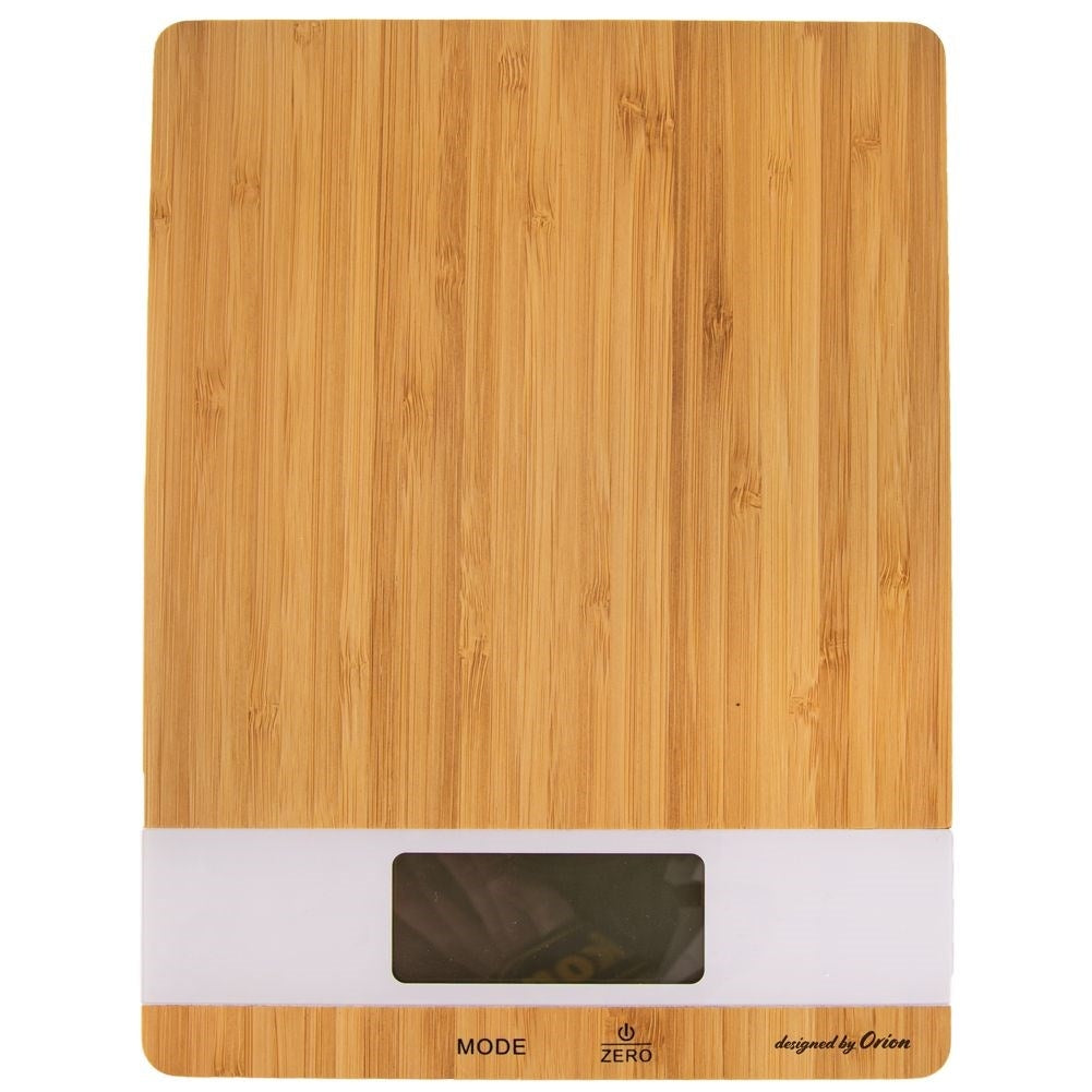 Exact kitchen scale in bamboo for precise measurement of food