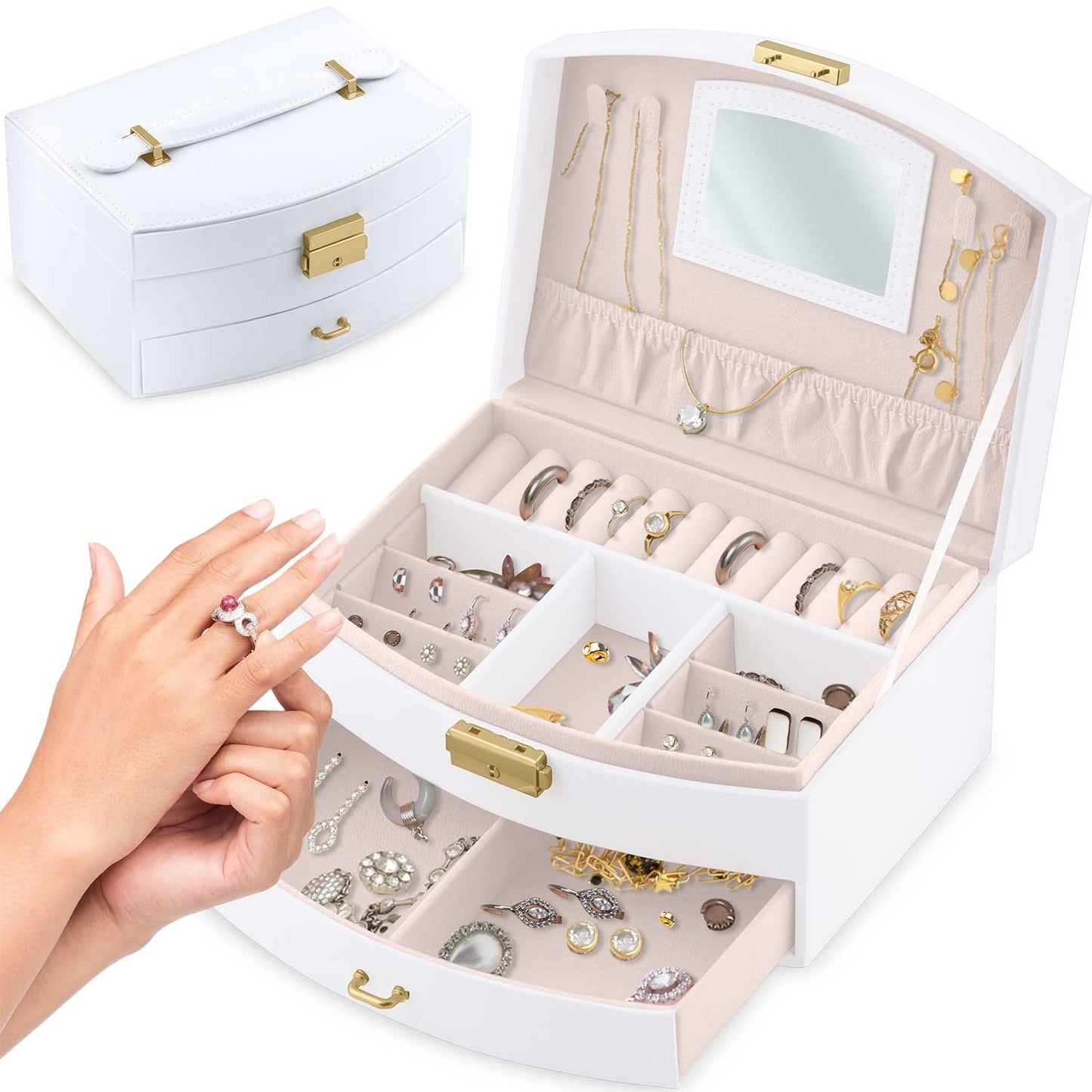 Exclusive Jewelery box Massido MS-708 - White