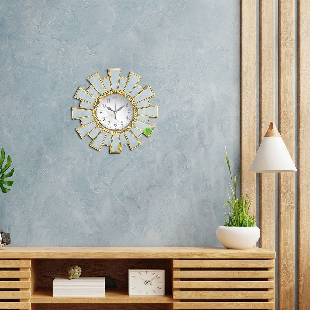 Exclusive Wall Clock 25cm with mirror element and gold plating
