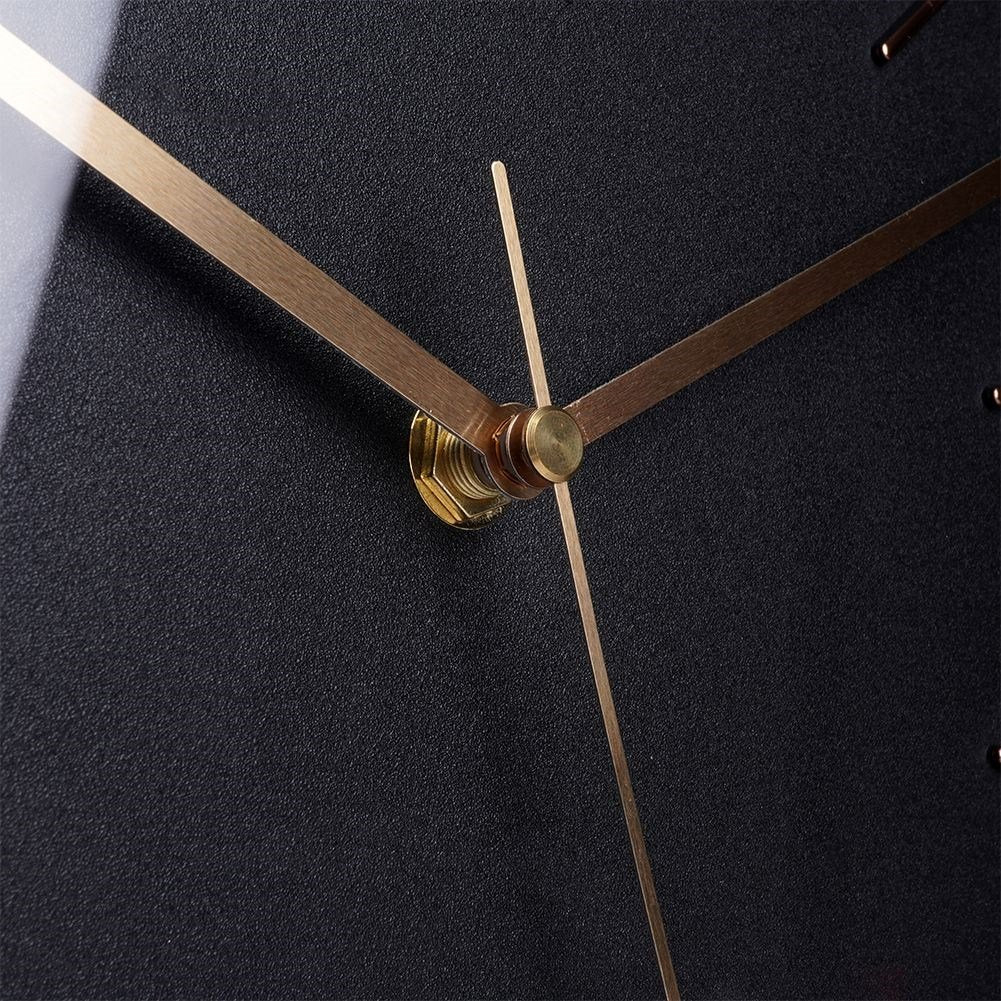 Exclusive Wall Clock 30cm Black Dial Golden Frames