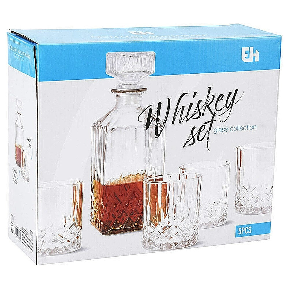 Exclusive set: 4 glasses & carafe for whiskey, cognac, brandy