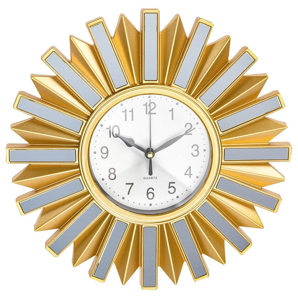 Exclusive wall clock 25.5 cm with mirror and gold elements