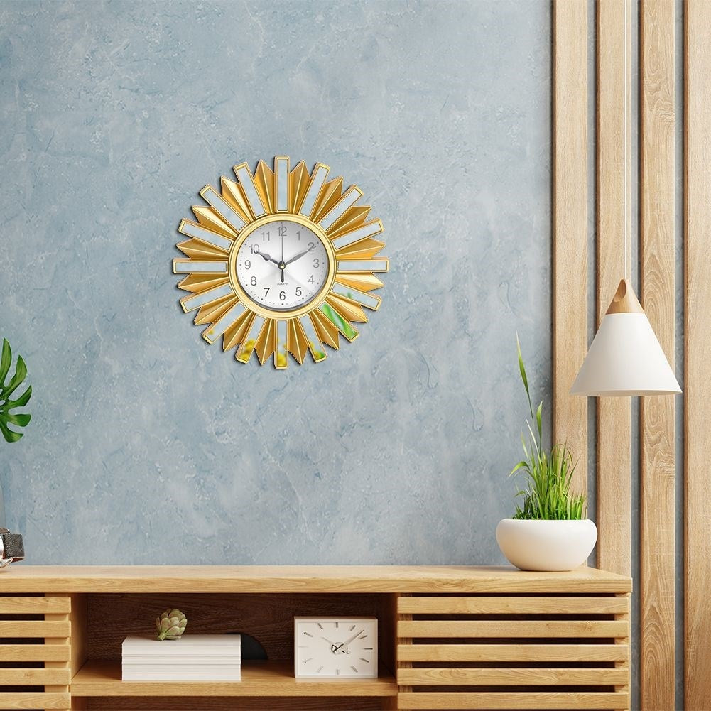 Exclusive wall clock 25.5 cm with mirror and gold elements