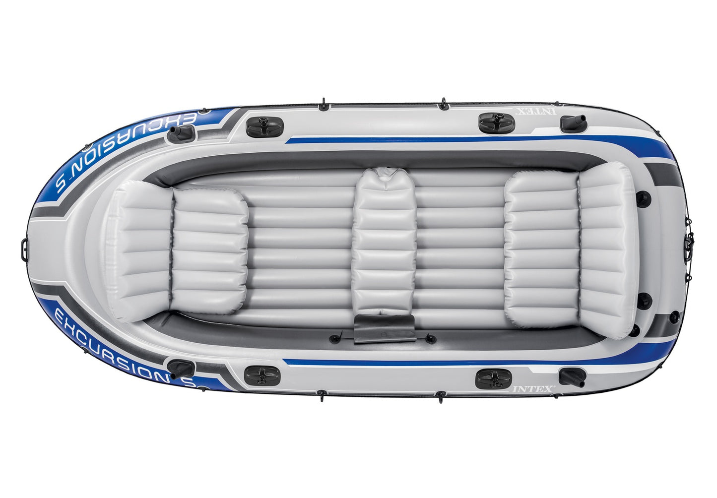 Excursion inflatable boat for 5 people + oars + pump, Intex 68325