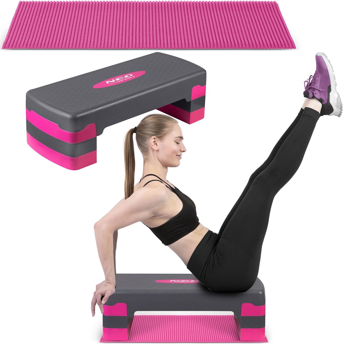 Exercise step 3 steps NS-400 pink
