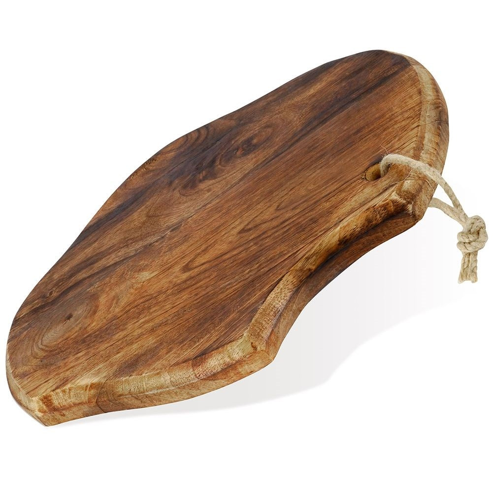 Exotic mango wood kitchen board - unique aged look and shape