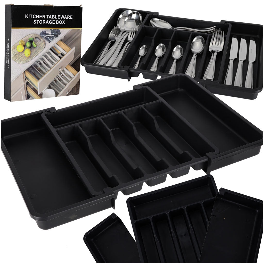 Expandable Cutlery Drawer Organizer, Adjustable, 8 Compartments
