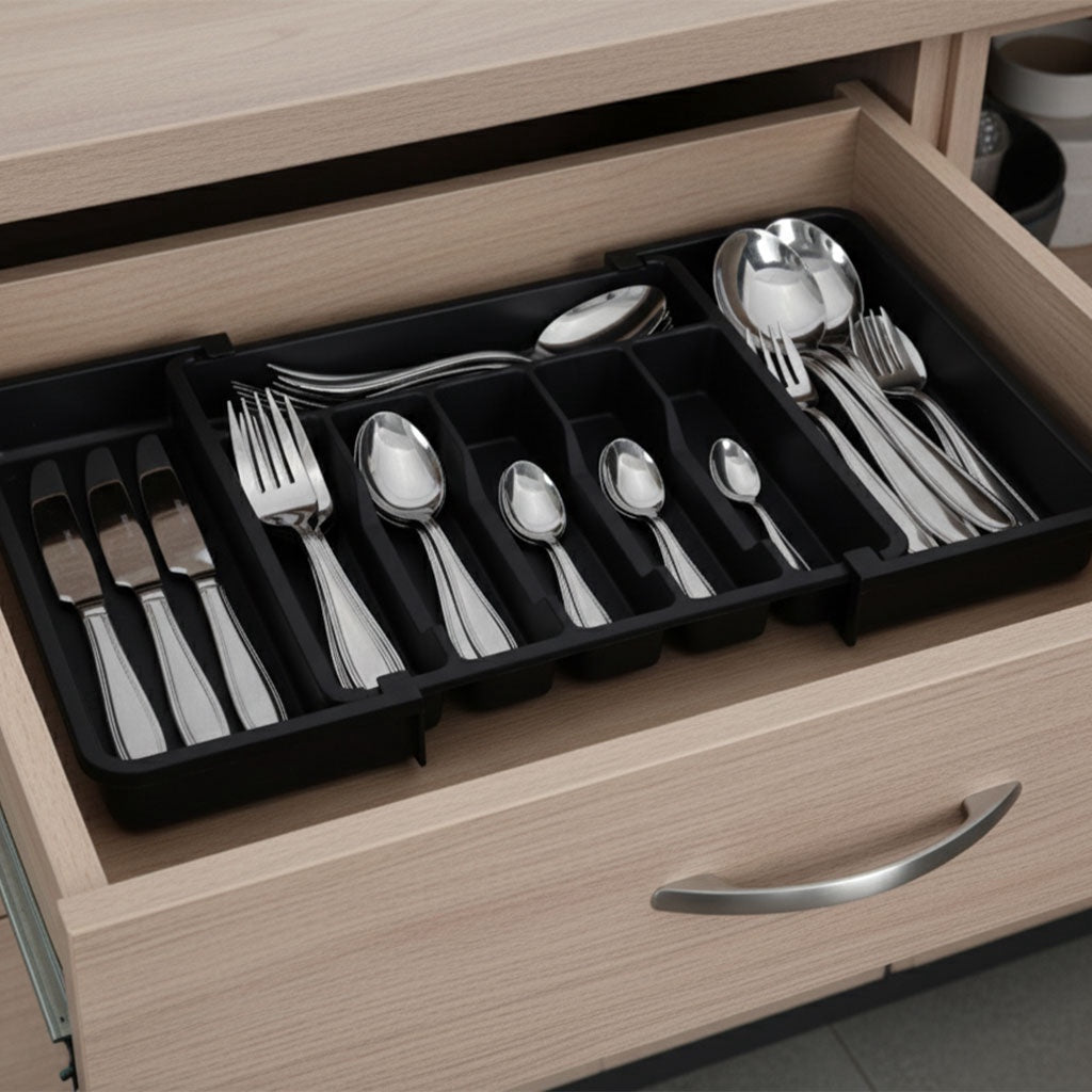 Expandable Cutlery Drawer Organizer, Adjustable, 8 Compartments