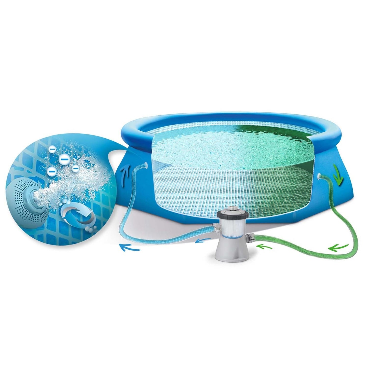 Expandable garden pool 305 x 61 cm 16in1 INTEX 28118 + bubble machine FREE