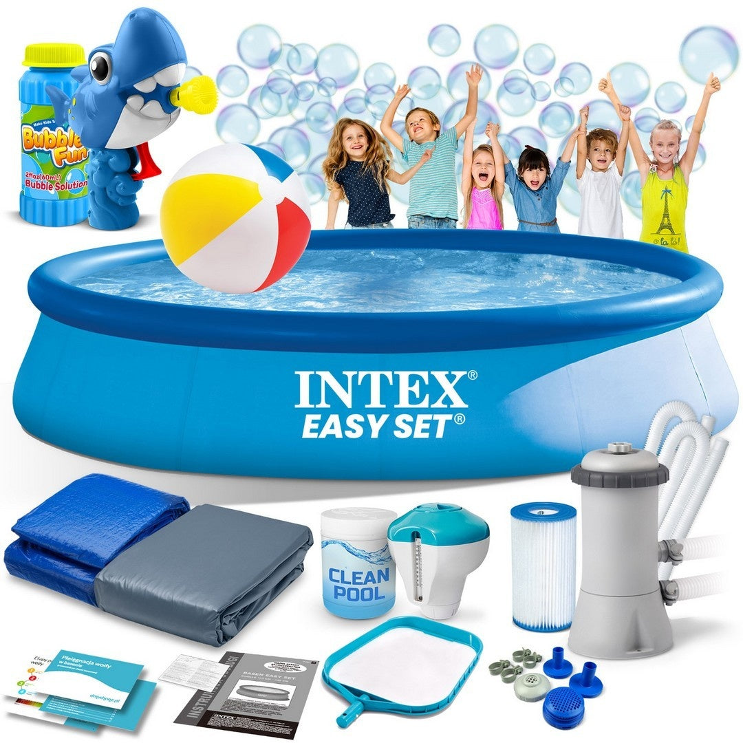 Expandable garden pool 396 x 84 cm 15in1 INTEX 28142 + bubble machine FREE