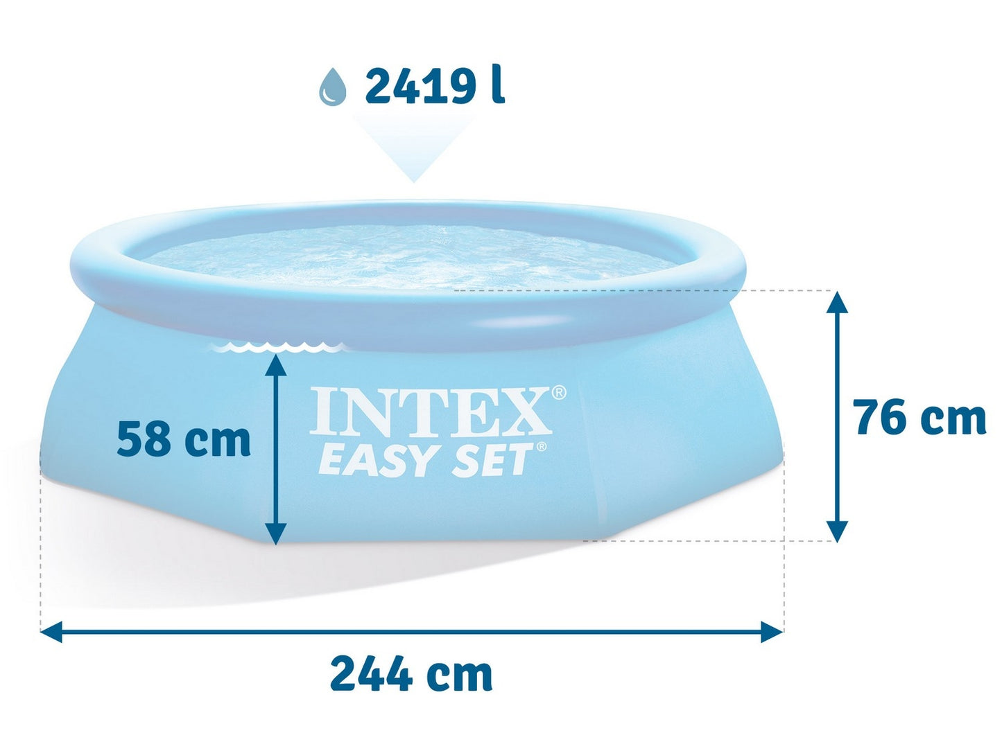 Expansion garden pool 244 x 76 cm 2in1 INTEX 28110