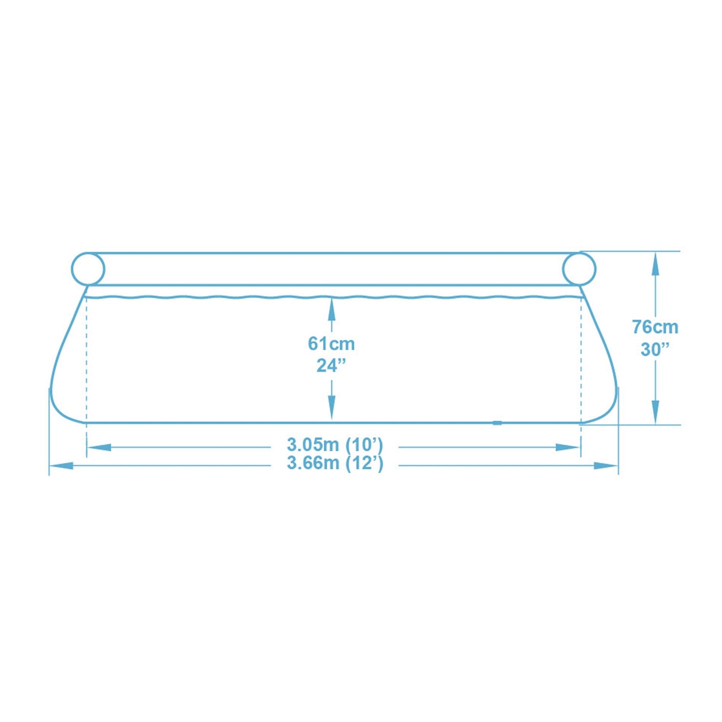 Expansion garden pool 366 x 76 cm 16in1 Bestway 57445