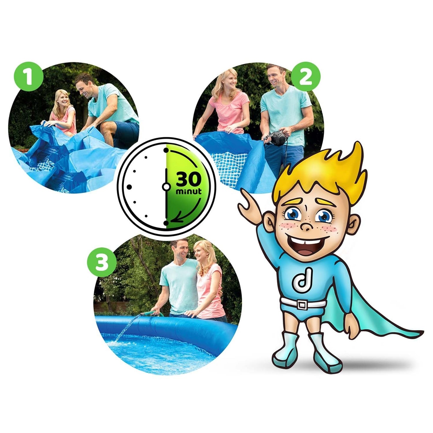 Expansion garden pool 396 x 84 cm 15in1 INTEX 28142