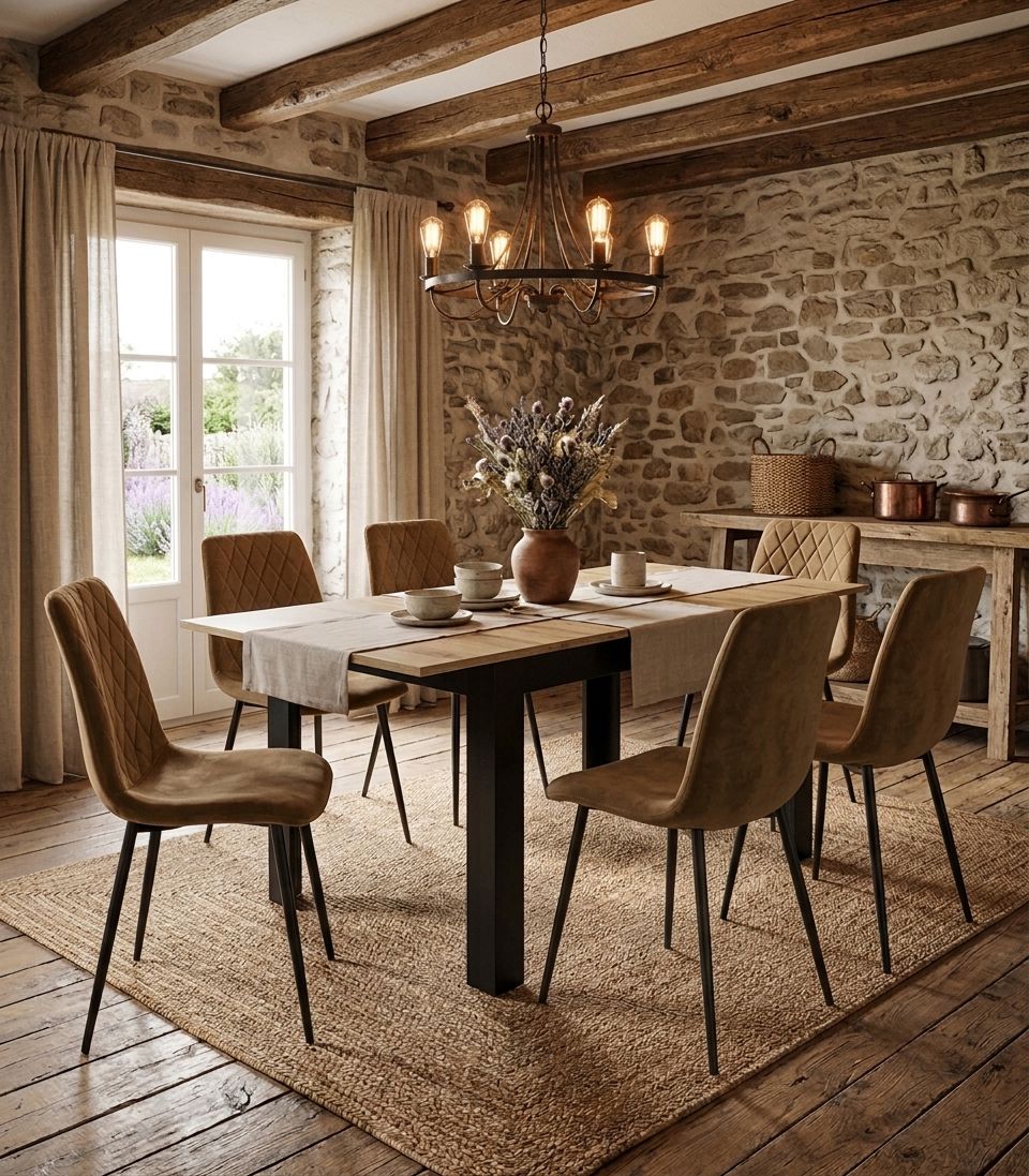 Extendable Dining Table 120–160 cm, Artisan Oak Finish