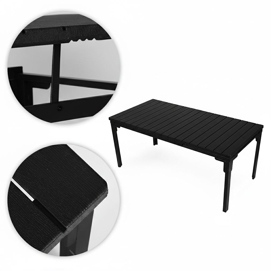 Extendable Garden Table for 12, 180–240 cm, Steel & HDPE