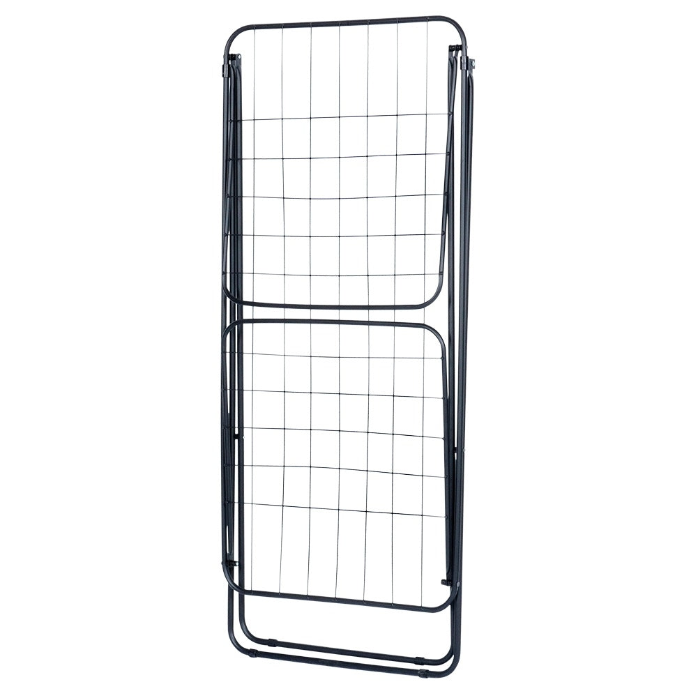 Extendable black metal indoor/outdoor drying rack