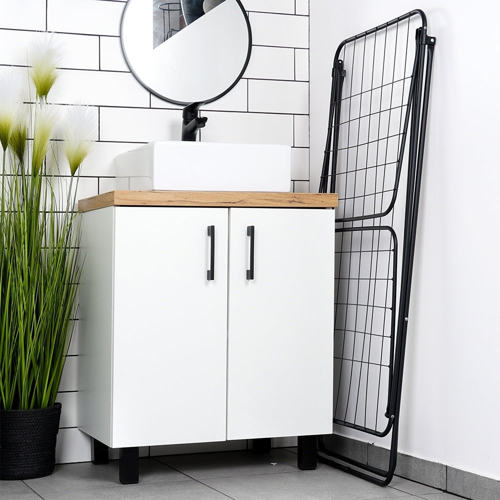 Extendable black metal indoor/outdoor drying rack