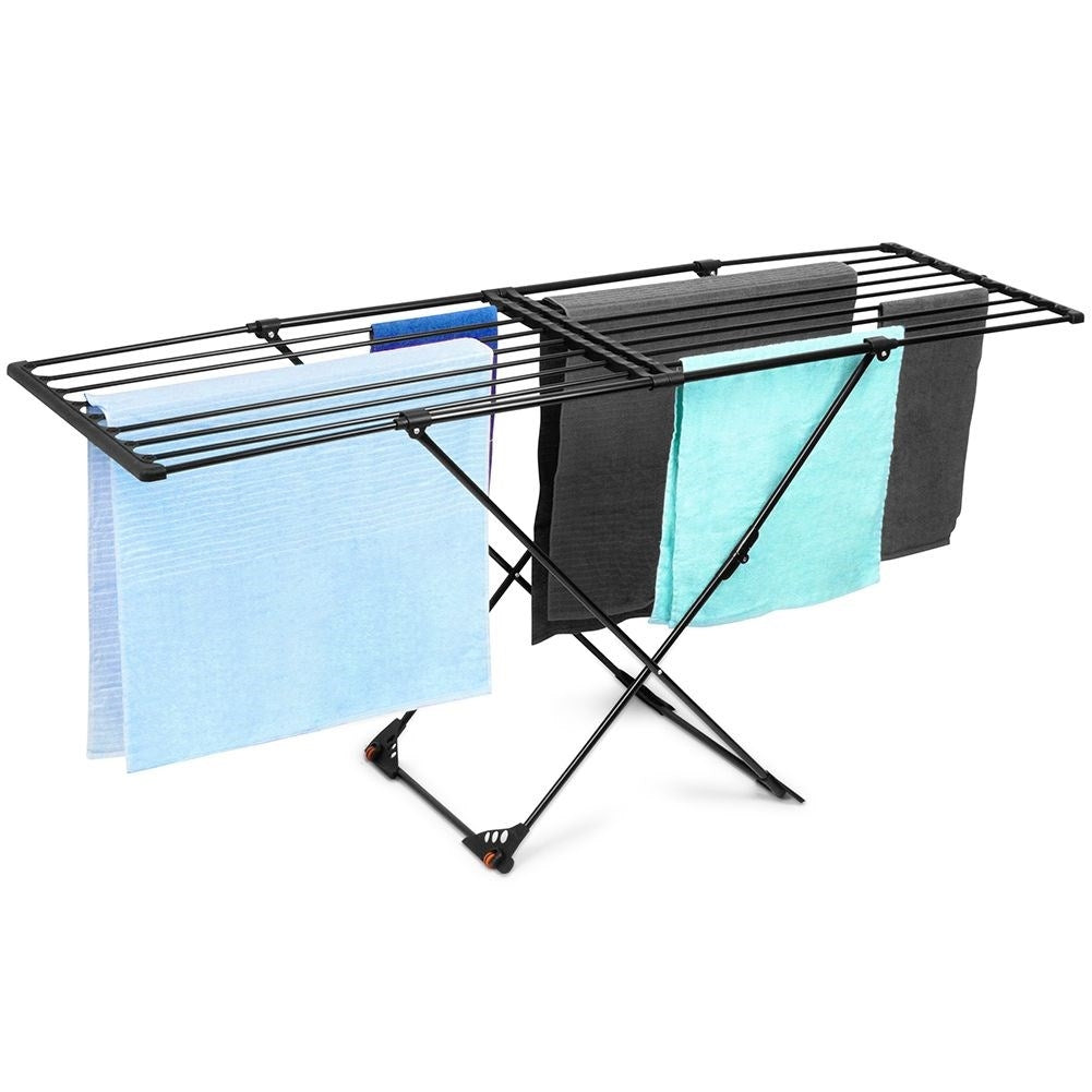 Extendable drying rack with adjustable drying surface 110-189 cm