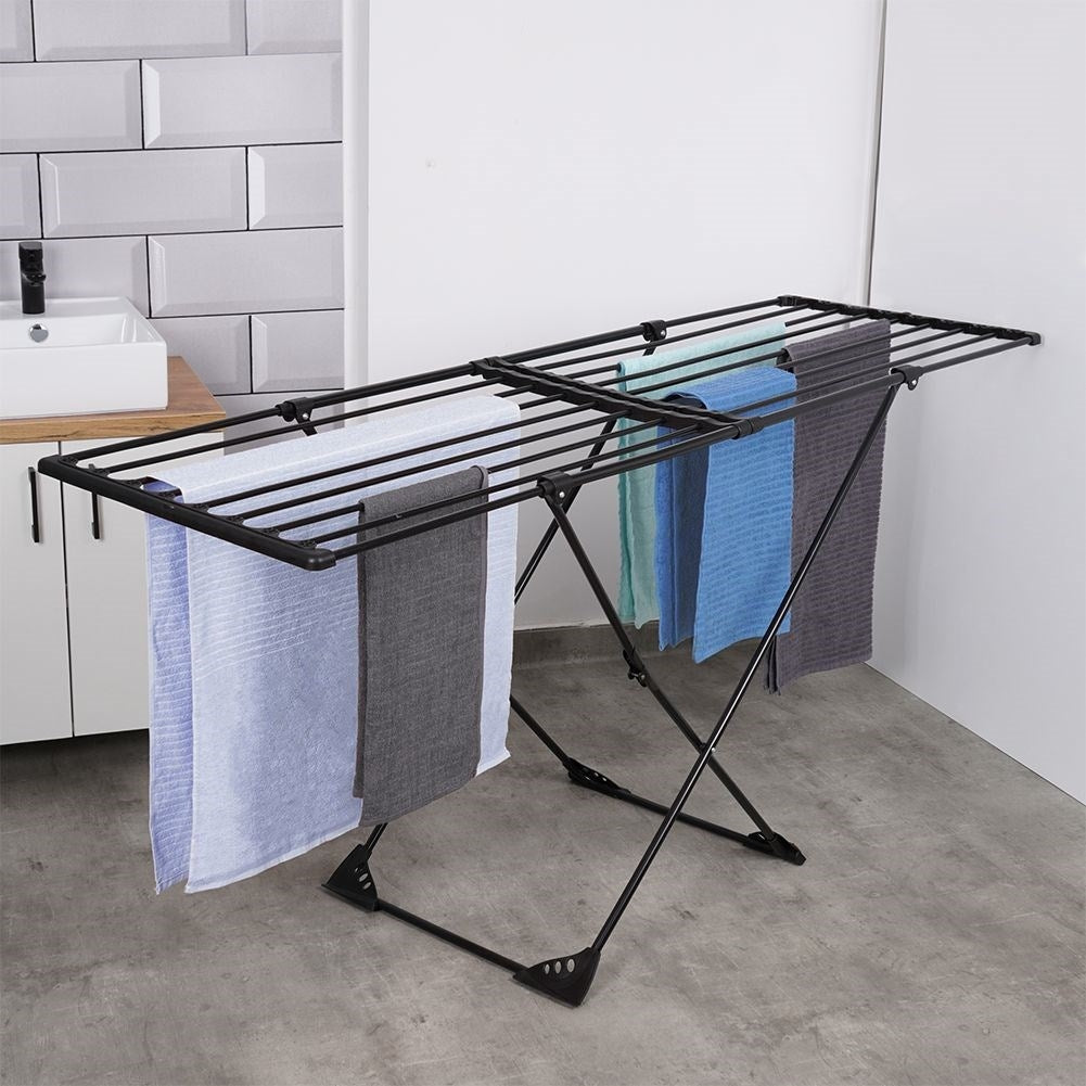 Extendable drying rack with adjustable drying surface 110-189 cm