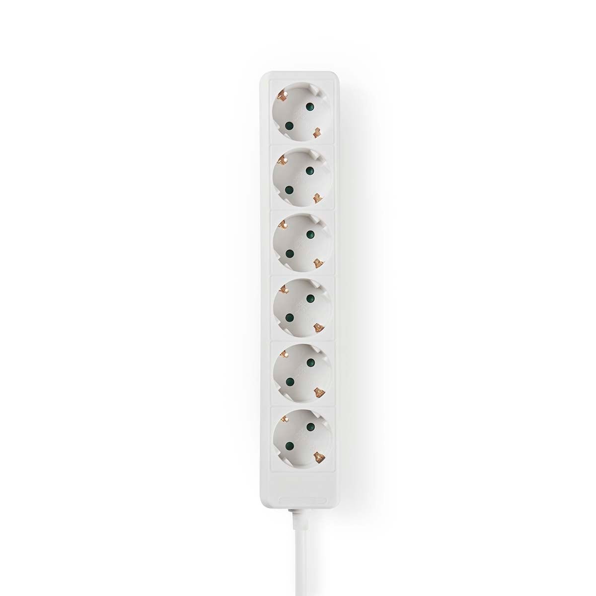 Extension Socket | Type F (CEE 7/7) | 6-Way | 1.50 m | 3680 W | 16 A | Kind of grounding: Side Contacts | 230 V AC 50/60 Hz | Socket angle: 45 ° | H05VV-F 3G1.5mm² | White