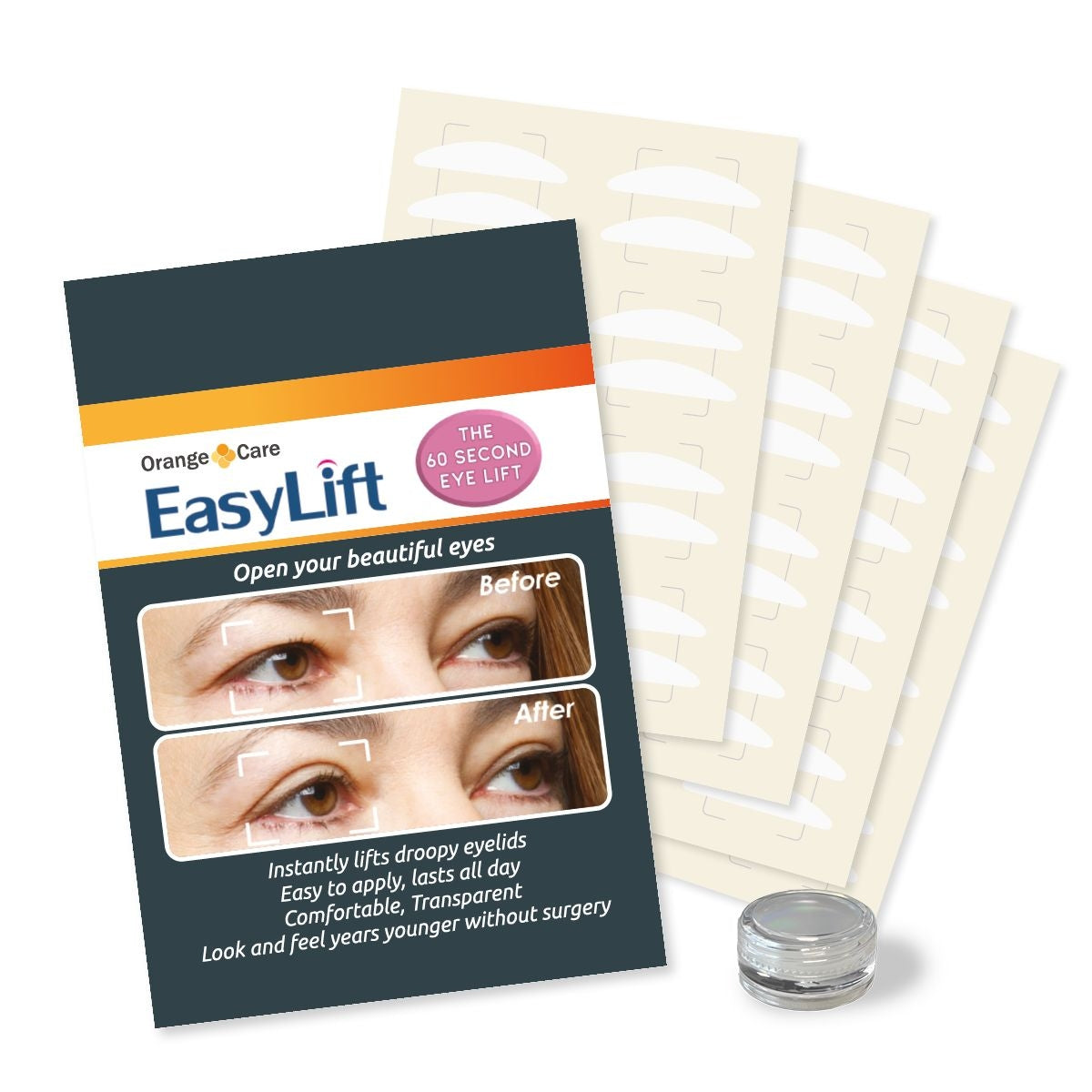 Eyelid Lift Stickers with Gel – Hypoallergenic, Clear