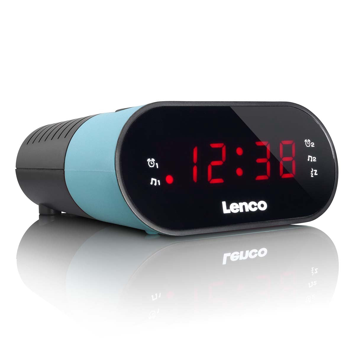 FM Clock Radio with Dual Alarm, LED Display, Blue