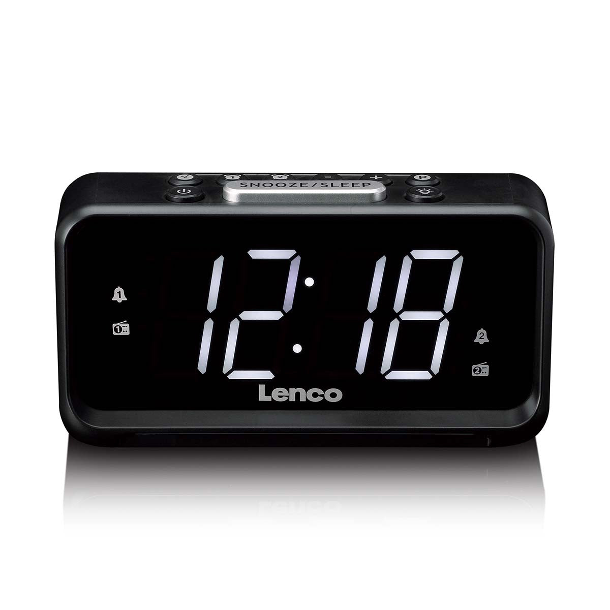 FM Clock Radio with LED Display, Night Light, USB Port