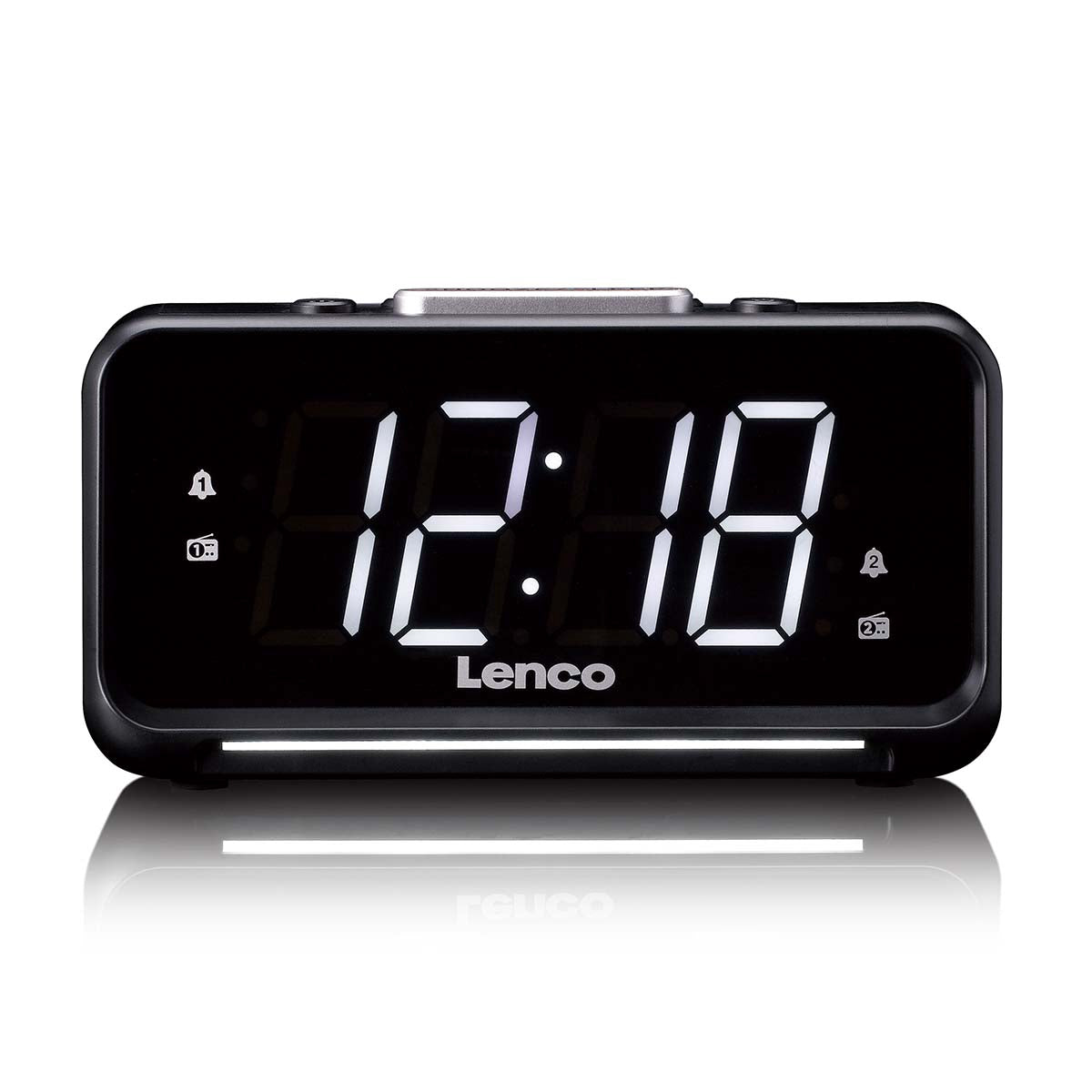 FM Clock Radio with LED Display, Night Light, USB Port