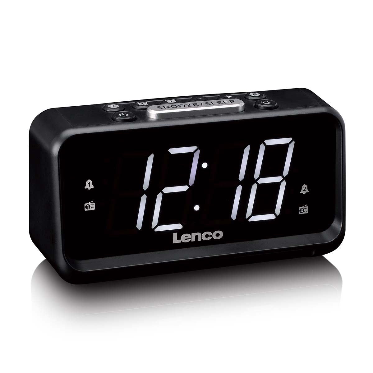 FM Clock Radio with LED Display, Night Light, USB Port