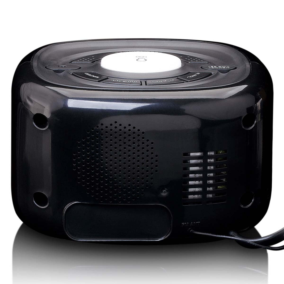 FM Clock Radio with Night Light Black