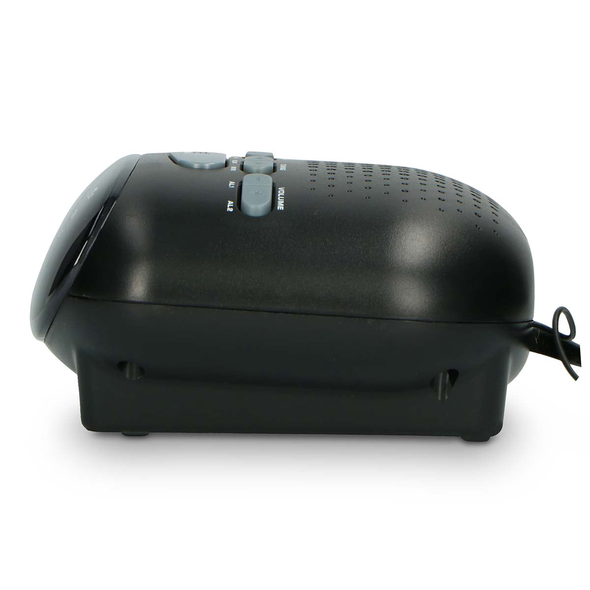 FM Clock Radio with Snooze and Dual Alarm, Black
